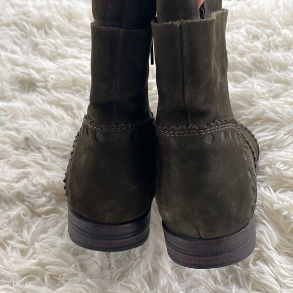 Geox Olive Green Suede Boots 36=6.5-7 - Picture 5 of 9